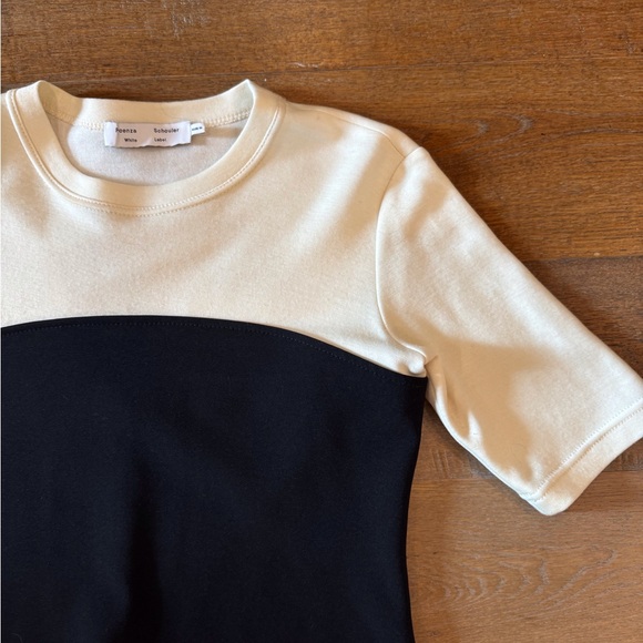 Proenza Schouler White Label - Black and Cream Short Sleeve Top - Picture 8 of 10